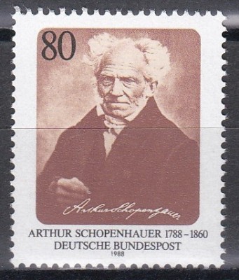Germania 1988 - 200 de ani de la nașterea lui Arthur Schopenhauer, filosof, MNH foto