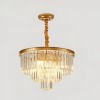 Candelabru Cristal CHAMBORD Petito 3xE14, Diametru 28cm, Auriu Mat, Inaltime Reglabila, Alessandro DESIGN