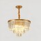 Candelabru Cristal CHAMBORD Petito 3xE14, Diametru 28cm, Auriu Mat, Inaltime Reglabila