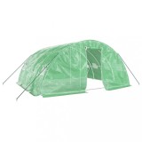 Cumpara ieftin Sera cu cadru din otel, verde, 20 m&sup2;, 5x4x2,3 m