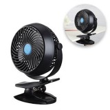 Ventilator de masa reincarcabil cu clips, 4W, negru, CMCLASS