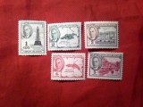 Serie mica Ile. Virgine britanice 1952 Rege George V si motive locale , 5 val., Nestampilat