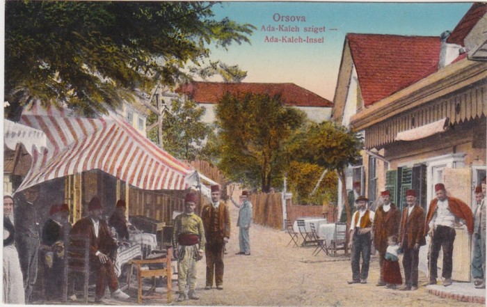 CP Insula Ada-Kaleh Ada Kaleh strada animata din Orsova &ndash; Ada Kaleh circa 1910-1920