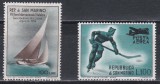 San Marino 1956 - Navă cu p&acirc;nze - Expoziția Internațională de Timbre San Marino - Riccione și Hochei, PA, 2 Serii, MNH