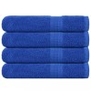VidaXL Prosoape 4 buc Albastru 100x200 cm 360 g/m&sup2; 100% bumbac