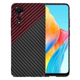 Husa Oppo A78 4G Asteroid GSM Carbonite FiberShell, rosu inchis