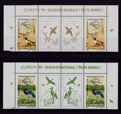 ✅RO 1999 ,LP 1485a &amp;quot;Europa&amp;#039;99-Rezervatii naturale &amp;quot;bloc de 2 serii/4viniete,MNH foto