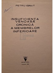 Petru Ignat - Insuficienta venoasa cronica a membrelor inferioare (Editia: 1983) foto