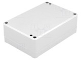 Carcasă universală ABS gri 80mm x 120mm x 41mm cu garnitură