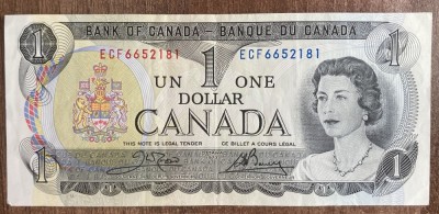 B11 7 - Bancnota foarte veche - Canada - 1 dolari - 1973 foto
