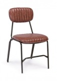 Cumpara ieftin Set 2 scaune fier si tapiterie piele ecologica portocalie Debbie 44x55x73x44 cm