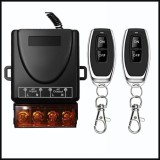 Intrerupător releu cu 2 telecomenzi Wireless DC 12-24-36-48V Releu 30A, pompa apa irigatii iluminat, Universal Auto Moto Solar
