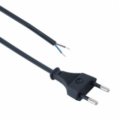 Cablu Alimentare 230V, 2x0,75mmp, 1,5m DeTech-18315 Negru