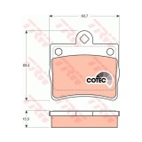 Set placute frana Trw GDB1283, parte montare : Punte spate