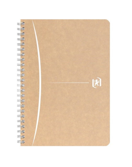 Caiet cu spirala A5, OXFORD Touareg, 90 file-90g/mp, coperta carton reciclat,