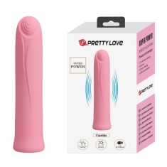 Mini Vibrator Curtis, 12 Moduri Vibratii, Silicon, USB, Roz, 10.3 cm