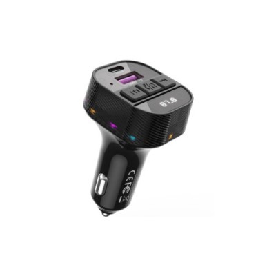 Modulator MP3 SMART cu functie handsfree auto Bluetooth V5.3 si incarcator auto USB-C PD30W + USB-A Cod: XO-BCC17 Automotive TrustedCars foto