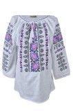 Bluza dama tip ie RD24, alb/mov , marimea 2XL