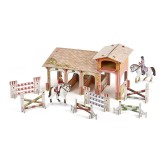 Papo Figurina Set Poney Club-boxa Carton+4 Figurine, Rase De Cai Si Ponei