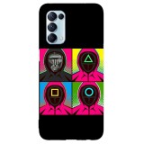 Husa compatibila cu Oppo A76 model Squid game master, Silicon, TPU, Viceversa, Transparent, Carcasa