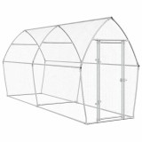 Cumpara ieftin Cotet pentru pasari, gri, 400x105x182 cm, otel galvanizat