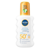 Cumpara ieftin Spray pentru protectie solara SPF 50+ Sensitive Protect, 200 ml, Nivea Sun