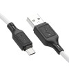 Cablu Hoco X90, USB-A la Micro USB, 2.4A, 1m, Alb