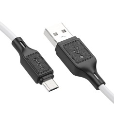 Cablu Hoco X90, USB-A la Micro USB, 2.4A, 1m, Alb