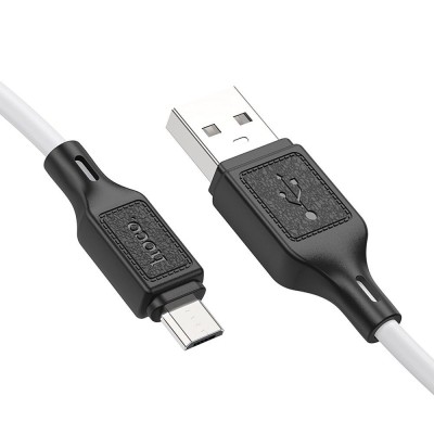 Cablu Hoco X90, USB-A la Micro USB, 2.4A, 1m, Alb foto