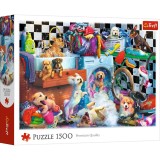 Puzzle Trefl 1500 piese Dog Madness, multicolor, pentru 12+ ani