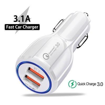 Incarcator Auto Qualcomm Quick Charge 3.0 - Alb foto