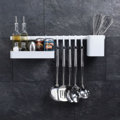 Excellent Houseware Organizator pentru bucătărie, 8 piese, negru