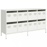 Cumpara ieftin Dulap, alb, 135x39x73,5 cm, otel laminat la rece