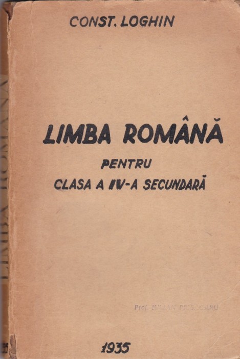 AS - CONST.LOGHIN - LIMBA ROMANA PENTRU CL. IV-A SECUNDARA