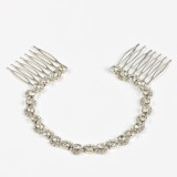 Bentita metalica cu pietre albe acrilice