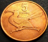 Moneda exotica 5 THEBE- BOTSWANA, anul 1989 *cod 5173, Africa
