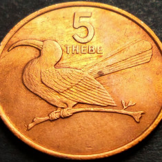 Moneda exotica 5 THEBE- BOTSWANA, anul 1989 *cod 5173