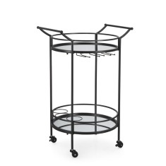 Carucior servire, suport sticle, pahare Isaac 54x45x83 cm