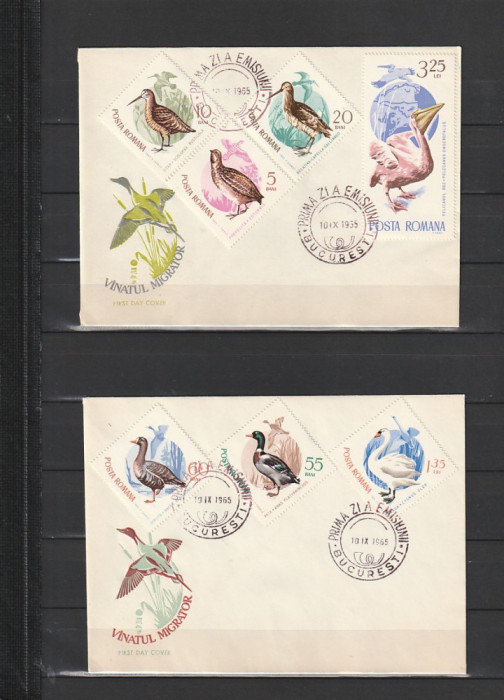 RO - FDC - VANATUL MIGRATOR ( LP 613 ) 1965 ( 2 DIN 3 )