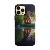 Husa compatibila cu Apple iPhone 14 Plus model Lake cottage, Silicon, TPU, Viceversa, Transparent, Carcasa