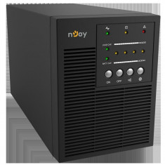 Ups njoy echo 1000 1000va/800w on-line led 3 prize schuko cu protectie management tower dubla foto