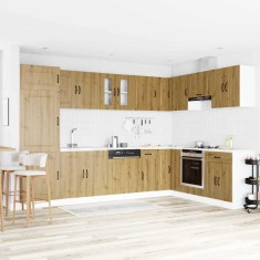 vidaXL Dulap de bucătărie cu ușă Kalmar 2 pcs Maro 80 x 46 x 81.5 cm 3315010