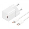 Incarcator Retea Cu Cablu USB-C Baseus GaN5, 20W, 3A, 1 x USB-C, Alb P10110900213-01