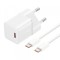 Incarcator Retea Cu Cablu USB-C Baseus GaN5, 20W, 3A, 1 x USB-C, Alb P10110900213-01