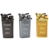 Bricheta Model Lampa Lui Aladin, Personalizata cu Textul Tau, Doua Flacari, Antivant, Reincarcabila, 8 cm