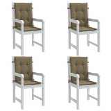 VidaXL Perne scaun cu spătar mic 4 buc. melanj taupe 100x50x4cm textil
