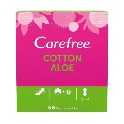 CAREFREE COTTON ALOE PANTYLINERS 56BUC foto