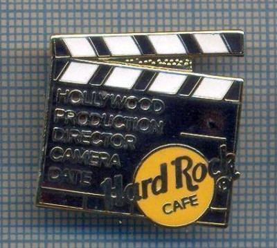 AX 1035 INSIGNA -HARD ROCK CAFE -HOLLYWOOD PRODUCTION CAMERA-PENTRU COLECTIONARI foto