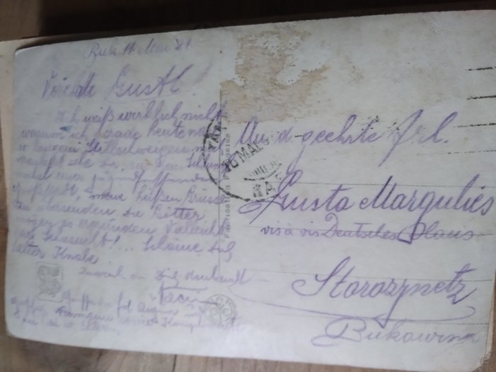 Ilustrata circulatie (A) Strojinet Bukowina