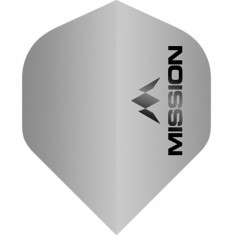 Fluturasi darts Mission Logo, No2, mat argintiu, std, 100 microni foto